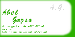 abel gazso business card