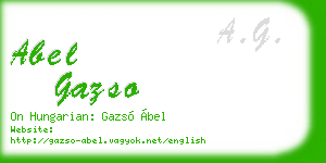 abel gazso business card